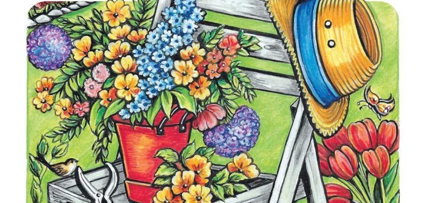 Whimsical Wonders: A Dive into the Serenity of Country Gardens Coloring Book